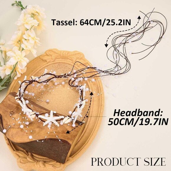 Beach Wedding Hair Accessories Pearl Shell Starfish Mermaid Headpiece for Women main image 6